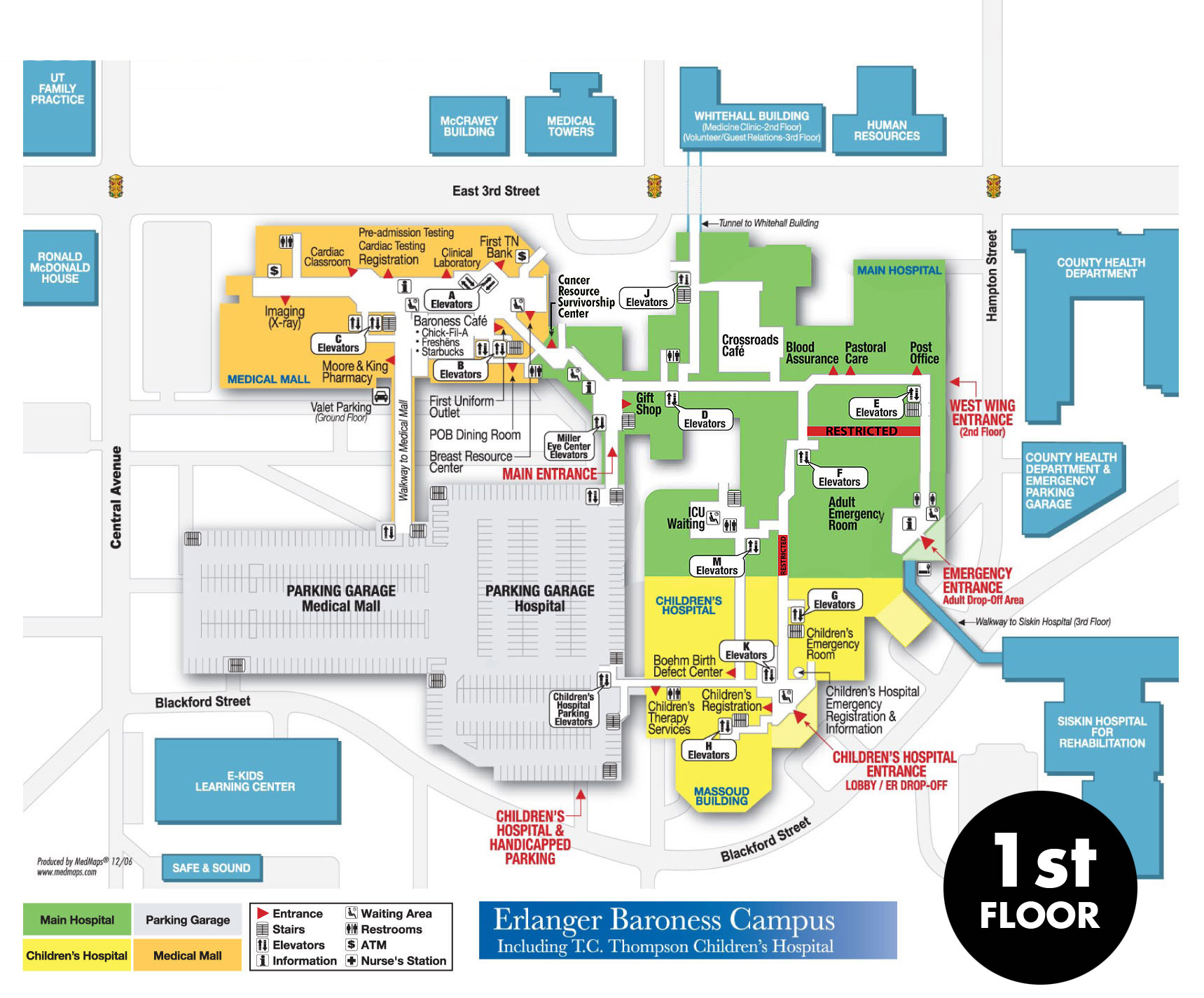 Memorial Hospital Chattanooga Campus Map